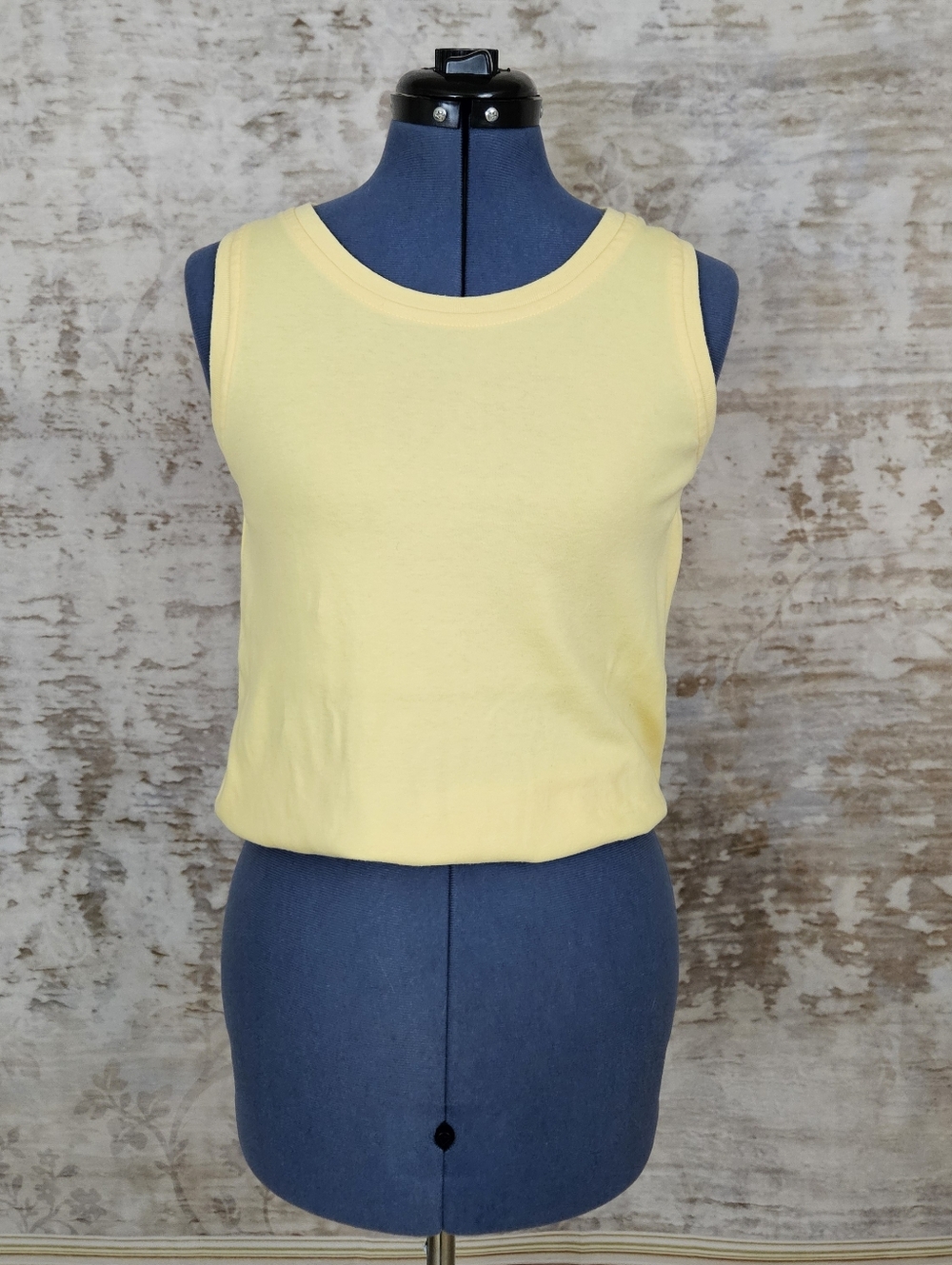 1980s Workout Tank Top Vintage Yellow Gym Sleeveless Shirt VTG 80s Small - Picture 3 of 9